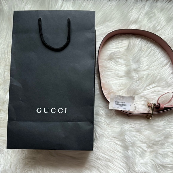 AUTHENTIC GUCCI NWT SOFT PINK BUCKLE BELT - Picture 17 of 17